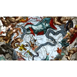 “Celestial Chart of the Zodiac” 1661 Vintage Style Astrology Map Art 16x19