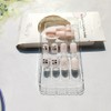 24 Pcs White Ombre Press on Nails Short Square Fake