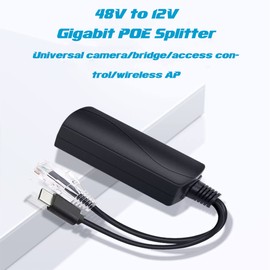 Gigabit PoE Splitter 5V 2.4A, IEEE 802.3af/at Compliant 10/100/1000Mbps for Type C Power Over Ethernet Splitter for 5v Devices, iPads, USB,Raspberry Pi 3/4, Security IP Cameras and More