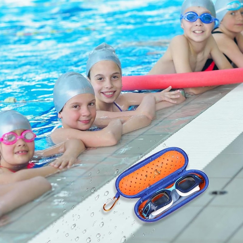 Tiudium Swim Goggle Case for Swimming Goggles, EVA Carrying Case