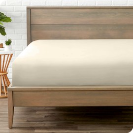 Bare Home Fitted Bottom Sheet King Size - Premium 1800 Microfiber - Ultra-Soft Hotel Luxury - Deep Pocket - Durable and Long Lasting (King, Sand)
