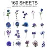 Modixun 160pcs Flower Plant Stickers, 20 Patterns PET Transparent Decorative