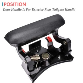 IRONTEK Tailgate Handle and Bezel Replacement 1999-2007 Chevy Silverado and GMC Sierra Tailgate Handle Latch & Bezel Trim with Clips Fit 1500, 2500, 2500 HD, 3500 HD Pickup Truck 15997911 15228539