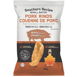 Southern Recipe Small Batch Pork Rinds, Maple - Keto Friendly, Gluten Free, Low Carb - 7g Collagen Per Serving - High Protein, 85g