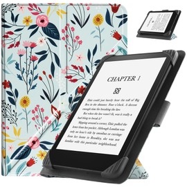 HGWALP Universal Case for 6.8" 7" eReaders,Slim PU Folio Cover Case with Stand for 6.8 Inch 7 inch paperwhite Touchscreen E-Readers-Blooming Spring