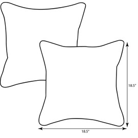 Pillow Perfect Outdoor/Indoor Gilford Festival Throw Pillows, 18.5" x 18.5", Blue, 2 Pack