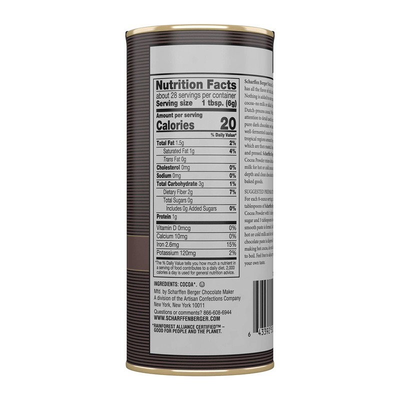 Scharffen Berger Natural Unsweetened Cocoa Powder, 6 oz