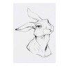 'Rabbit Portrait' Temporary Tattoo - Water Resistant, Skin-Safe, Non-Toxic Transfer
