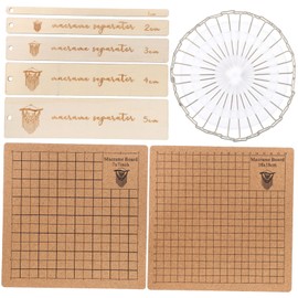 Hohopeti 1set Macrame Board Craft Kit t Pins Ruler Instructions for Weaving Knotting Projects