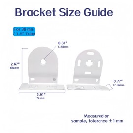 Roller Shade Clutch Repair Kit for 38 mm/1.5" Tube, Replacement Parts Set with Metal Brackets, Plastic Bead Chain and End Caps, Fits Roller Window Shades and Blackout Blinds, Easy Install