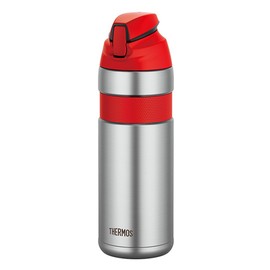 THERMOS FFQ-600-S-R Vacuum Insulated Straw Bottle, Red