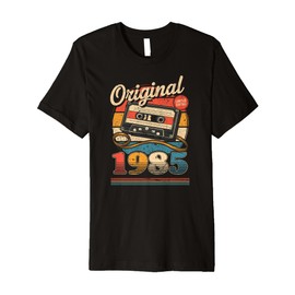 40th Birthday Retro Vintage 1985 Men Women Premium T-Shirt