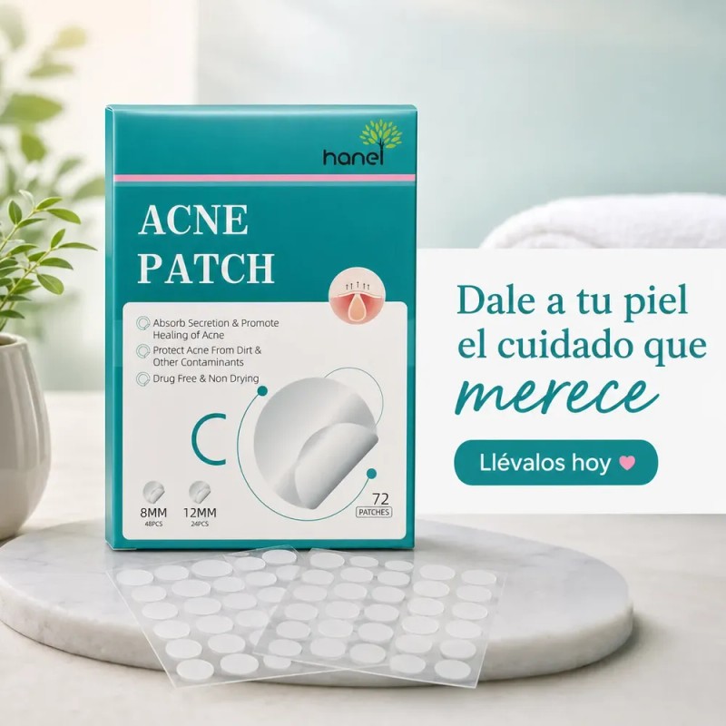 Parches Antiacné Absorben Grasa Espinillas Granitos 72 Pz