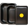 3-Pack Black Roasting and Baking Tray Set - Large Roaster