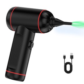 Compact Cordless Air Blower - 100,000 RPM, 5 Attachments for Electronics & Auto Cleaning, LED Light, Handheld Air Blower, Perfect for Cleaning