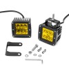 WEISEN 3'' Amber LED Light & Bull Bar License Plate