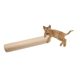 24inch Natural Wood Sisal Cat Scratching Post Replacement Pole Part for Tower Climbing Scratcher Large 3.54" Dia,DIY Cat Tree Pole Toy Extension Spare Post