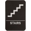 Kota Pro ADA Sign, Stairs, Black, with Braille text 6"x9"