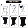 Fixwal Cocktail Table Covers, 2 Pack 32x43 Black Round Table