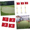 Sewroro 4pcs Golf Green Flags Targeting Golf Practice Flag Court
