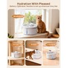 Wireless Cat Water Fountain [with Stainless Steel Tray], 84oz/2.5L Pet