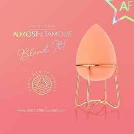 Almost Famous Makeup Blender w/ Rose Gold Stand - Primary Colour: Green / Rose Gold