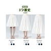 BEAUTELICATE Petticoat, Cotton, Lace, Non-See-through Skirt, Ruffle, Anti-Static, Knee-Length, Maxi,