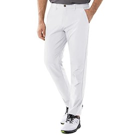 33,000ft Men's Golf Pants with 5 Pockets Classic-Fit Stretch Quick Dry Lightweight UPF 50+ Hiking Pants White