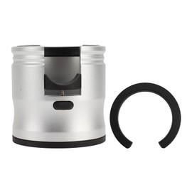 Coffee Tamper Holder Round Prevent Slip Adjustable Universal Aluminum Alloy Coffee Filter Handle Stand for Home Cafe Silver