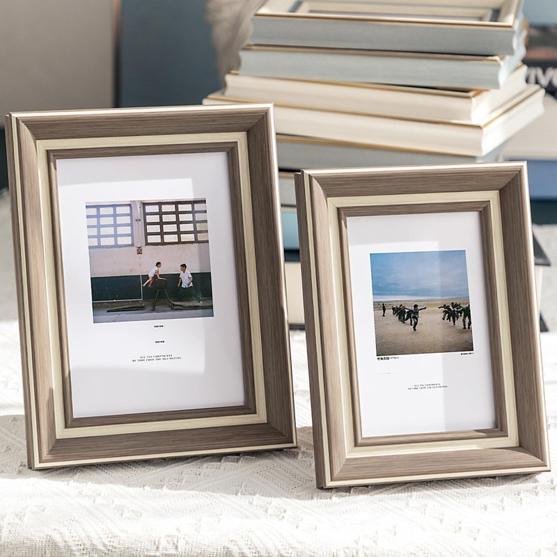 marysgift 4x6 Picture Frames Wooden Frame with Mount Poster Frame