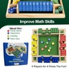 Shut The Box Dice Game,2-4 Player Family Wooden Board Table