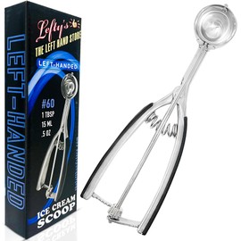 Lefty’s Left handed Ice Cream Scoop - #60 Small 0.5 OZ - Portion Kitchen Tool - Great for Scooping & Portioning Cookies, Meat Balls, Cupcakes - Gifts for Left-Handed, Lefty, Adults, Chefs and Women