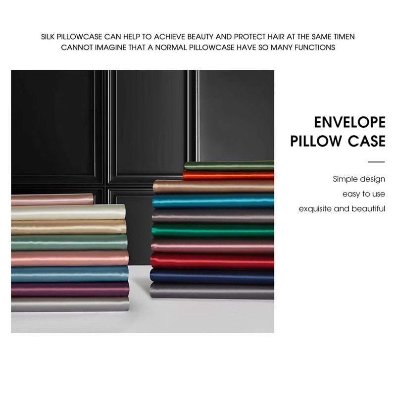 100% Mulberry Silk Charmeuse Silk Pillowcase With Lyocell underside for