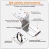 Dfuqanb Pack of 2 Stainless Steel 90 Degree Hasp Lock,