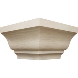 2 13/16"P x 3 1/2"H WM48 Americraft Solid Hardwood Stain Grade MiterLink Crown Moulding Outside Corner, Maple (Matches Moulding MLDW01X04WM48MA)