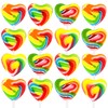 Snacktery Heart Lollipops - 24 Heart-Shaped Valentines Lollipops - Rainbow