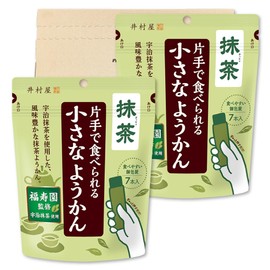 Imuraya Small Yokan Eaten with One Hand, Matcha, 3.6 oz (98 g) x 2 Bag Set, PSJBOX Mini Stick, Yokan, Individual Packaging, Yokan, Eating Kiri