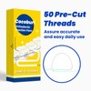 COCOBURI Dental Floss for Braces,Pre-Cut Strands Floss,Threaders for Bridges,Threaded Floss