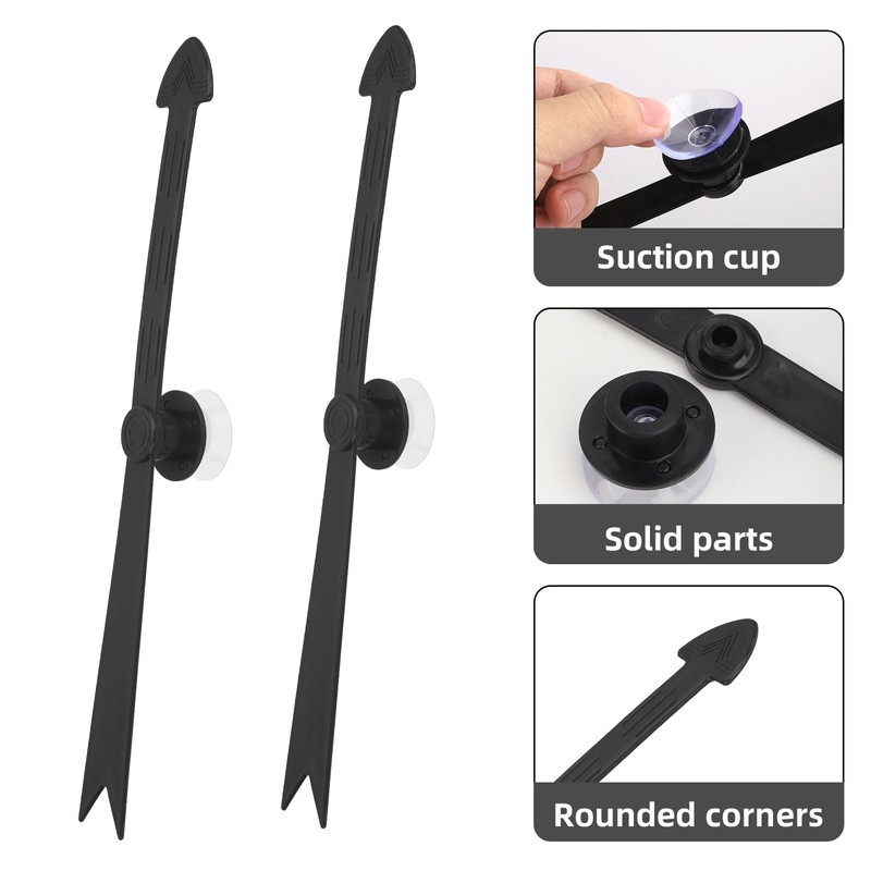 Gosknor 2pcs Large Arrow Spinner, Black Detachable Plastic Arrow Spinner