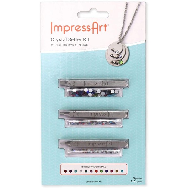 ImpressArt Crystal Setter Kit With Assorted Birthstone Crystals