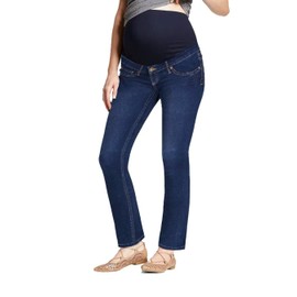 Hybrid & Company Super Comfy Stretch Women's Maternity Bootcut Jeans with Real Pockets PM2835WC Rinse WASH1 Large