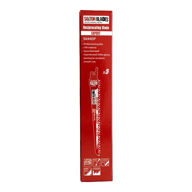 Saxton 152mm Professional Range Reciprocating Saw Blade Wood & Plastic