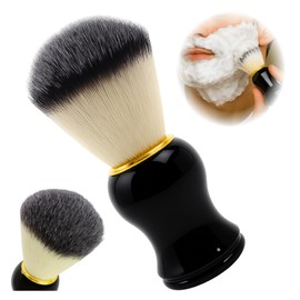 Luxury Synthetic Shaving Brush for Men,22 mm Dense Vegan Bristle Knot,Fast Rich Lather,Ergonomic Curved Handle,No Shedding,gift for Fathers, Boyfriends & Gentlemen’s Grooming