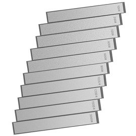 10 Pcs Diamond Sharpening Stone,150/240/320/400/600/800/1000/1200/1500/3000 Diamond Sharpening Stone with Non-Slip Base for Kitchen knife & Outdoor knife