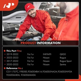 A-Premium Air Conditioner AC Compressor with Clutch Compatible with Nissan Rogue 2022-2023 1.5L, Rogue Sport 2017-2022 2.0L, Sentra 2020-2022 2.0L & Infiniti QX50 2019-2022 2.0L