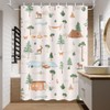 Boziqr Camper RV Shower Curtain Travel Trailer Bathroom Accessories Wild