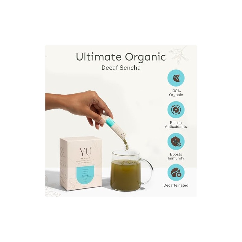 Organic Decaf Japanese Sencha Green Tea Powder - 100 Servings
