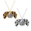SLOONG You are My Sunshine Inspiring Engraved Necklace Memorial hidden