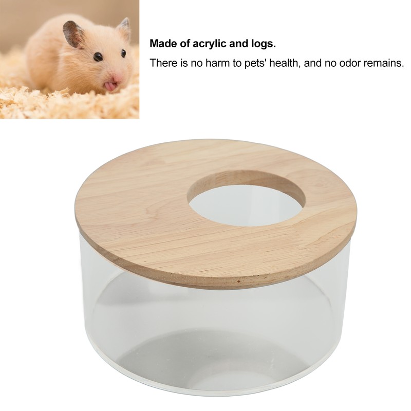 Hamster Sand Bathtub Small Round Shaped Pet Sand Box Transparent