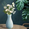 Unbreakable Vase for Flowers, Ceramic Look Plastic Vase for Home